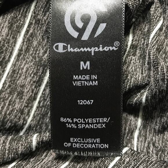 Champion Striped Collared Short Sleeve Athletic Polo Shirt M - Picture 4 of 8